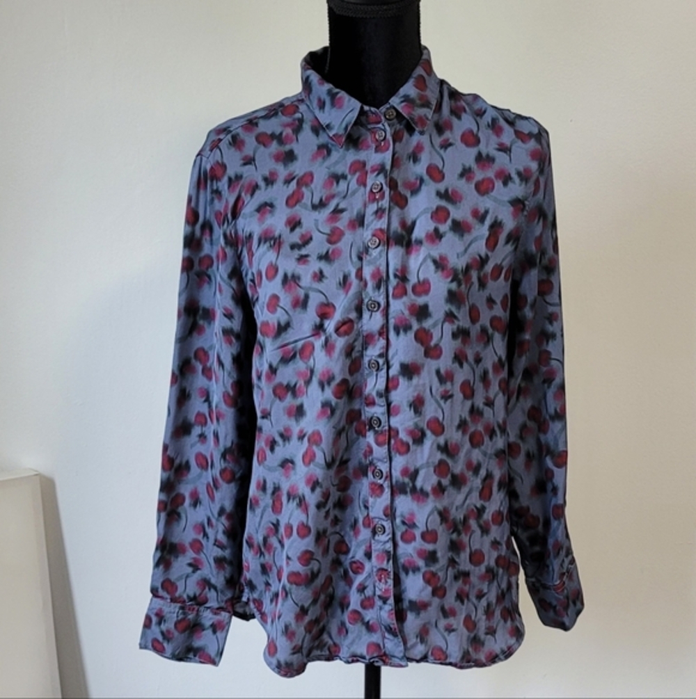 J. Crew Blue and Red Patterned Shirt